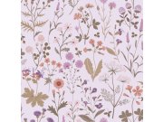 Tapeta s lučními květinami, starorůžová,139756, Floral Fever, Esta Home