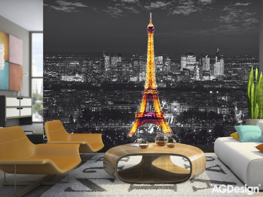 Fototapety na zeď - Fototapeta AG Noční Paříž FTS-1316 | 360x254 cm Fototapeta AG Noční Paříž FTS-1316 | 360x254 cm - Fototapety na zeď