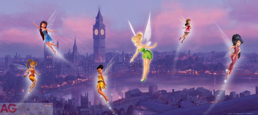 Fototapety pro děti - Vliesová fototapeta Fairies v londýně FTDNH-5306 | 202x90 cm Vliesová fototapeta Fairies v londýně FTDNH-5306 | 202x90 cm - Fototapety pro děti