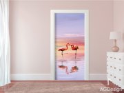 Vliesová fototapeta Plameňáci FTNV-2913 | 90x202 cm Fototapety vliesové - Vliesové fototapety AG