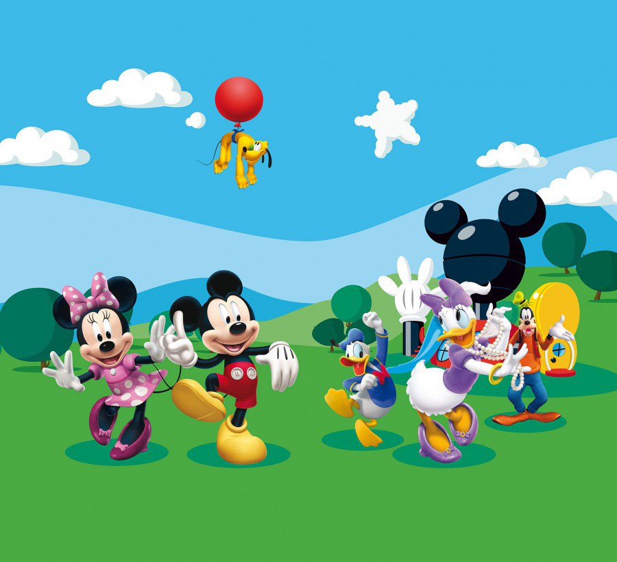 Foto závěsy Mickey Mouse FCSXL-4307, 180 x 160 cm