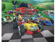3D fototapeta Mickey Mouse závody Walltastic 45293 | 305 x 244 cm Fototapety pro děti