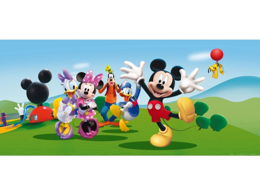 Vliesová fototapeta Mickey Mouse FTDNH-5343 | 202x90 cm - Fototapety pro děti