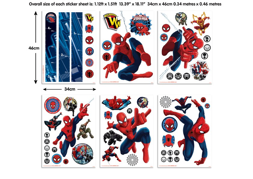 Samolepicí dekorace Walltastic Spiderman 43145