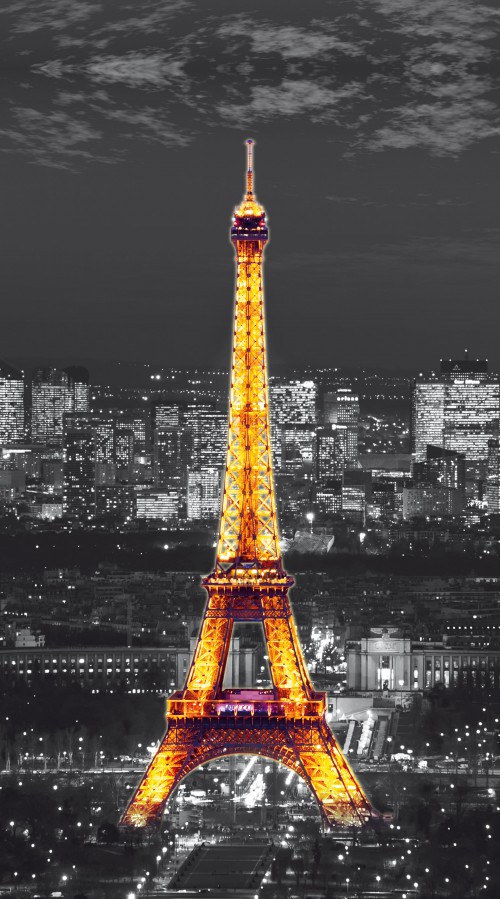 Foto závěs Paris in the night FCSL-7500, 140 x 245 cm